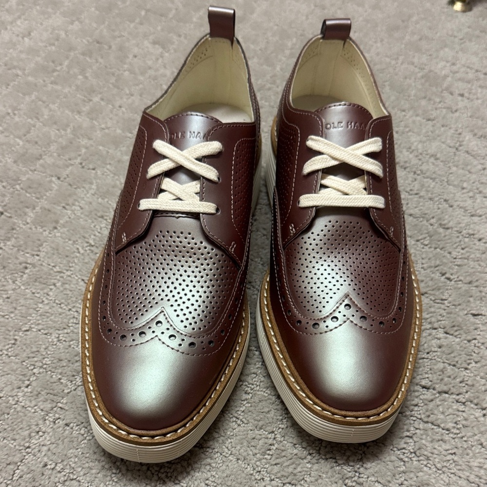 Cole Haan Platform Iridescent Wingtips
